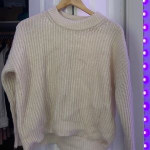 aerie knit white/cream sweater